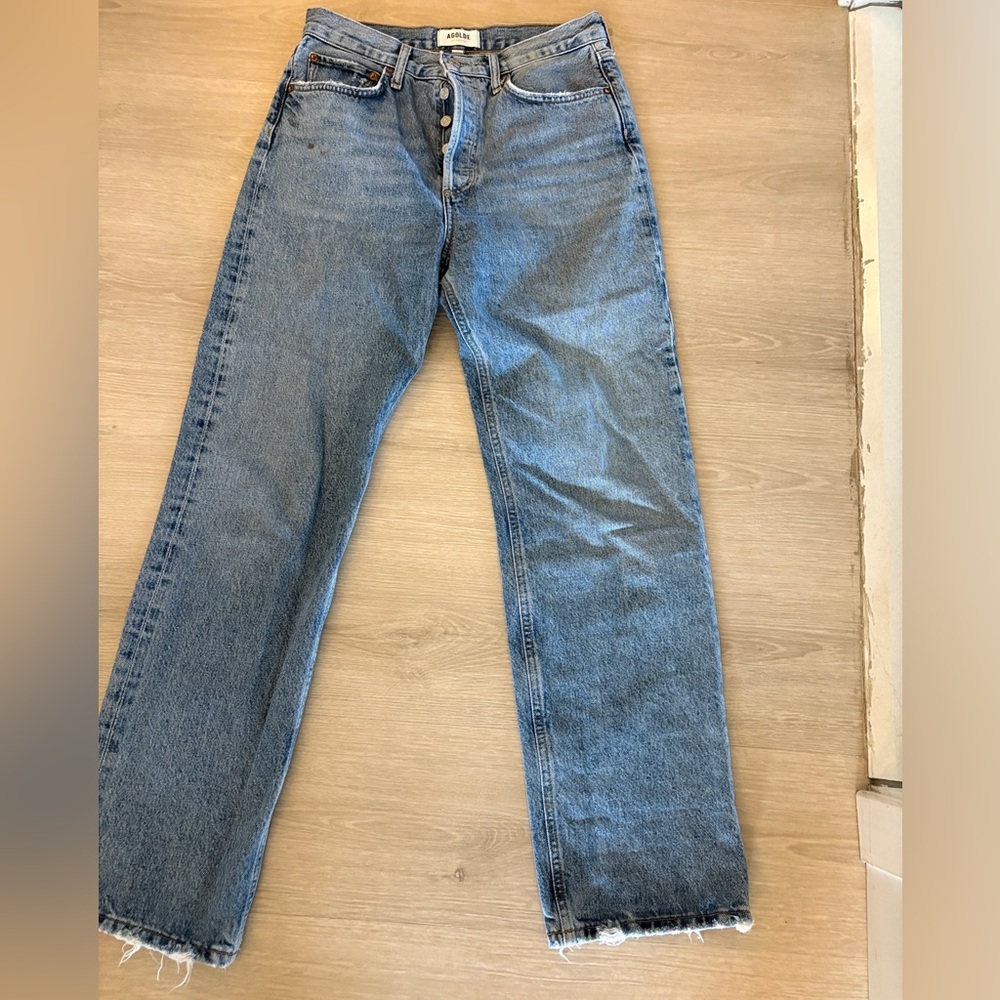 Agolde Light Blue Straight Leg Jeans